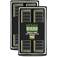 NEMIX RAM 32GB (4X8GB) DDR4 2666MHZ PC4-21300 1Rx8 ECC RDIMM KIT Registered Server Memory
