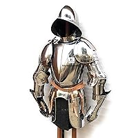 Medieval Plate Half Suit of Armor with Spanish Morion Helmet