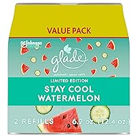 Automatic Spray Refill, Air Freshener for Home and Bathroom, Stay Cool Watermelon, 6.2 Oz, 2 Count