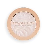 Revolution Beauty, Reloaded Pressed Powder Highlighter, Intensely Pigmented for a High Impact Dewy Finish, Peach Lights, 0.22 Oz.