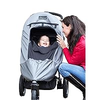 SnoozeShade Plus Deluxe (6-9m to 3 Years) Universal Stroller Sun Shade for Travel Strollers, Umbrella Strollers & Jogging Strollers; Baby and Toddler Travel Essential; Safely Blocks Up to 97.5% of UV