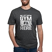CafePress Boxer I Left My Gym to Be Here Boxing T Shirt Men's Deluxe Tri-Blend Shirt