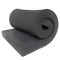 AKTRADING CO. CertiPUR-US Certified Charcoal Rubber Cushion (Seat Replacement, Foam Padding, Acoustic Upholstery Sheet ) - 1