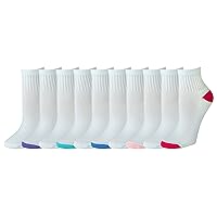 Amazon Essentials Women's Cotton Lightly Cushioned Ankle Socks, 10 Pairs