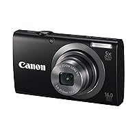 Canon PowerShot A2300 IS 16.0 MP Digital Camera with 5x Optical Zoom (Black)(Renewed)