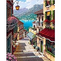 Oil paint - Painting By Numbers DIY Picture Drawing & Coloring On Canvas Painting By Hand Wall Paint By Number On Landscape