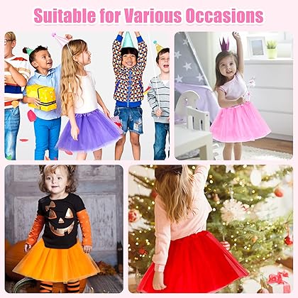 Koogel 6 PCS Tutu for Toddler Girls, 3-Layer Multicolor Tutu Skirts Ballet Tutu Dress Up Tutu Kids Party Tutu for Dress Up The Game Birthday Party Halloween Costume…