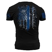 Grunt Style Blue Shield - Men's T-Shirt Black