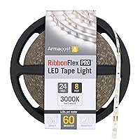 RibbonFlex Pro 24V White LED Strip Light Tape 60 LED/m 3000K 8ft (2.5m) 145210