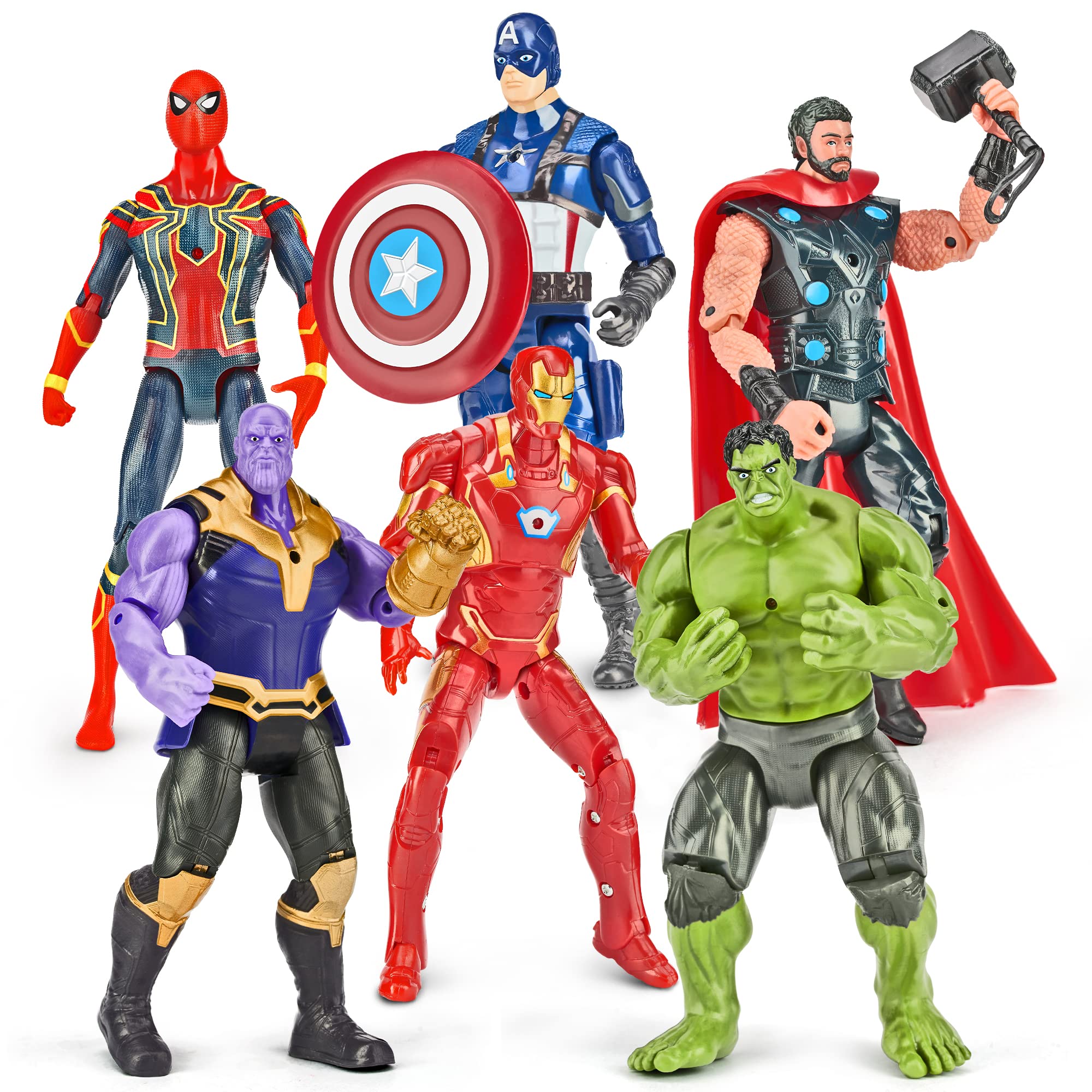 Mua Amazing Superheroes Toy Set – Avengers Heroes 7 pcs Include Ironman,  Captain America, Spiderman, Hulk, Thor, Thanos – Collectible Action Figures  – Exclusive for Kids trên Amazon Mỹ chính hãng 2023 | Giaonhan247