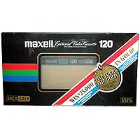 Maxell Epitaxial Video Cassette - 120 - Blank VHS - HGX Gold - 2 Pack - Vintage 1982