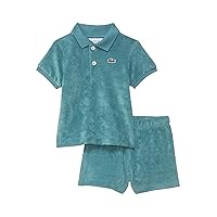 Lacoste Unisex Baby Sleeve Polo Shirt W/Shorts & Bag