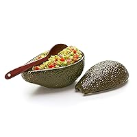Prepworks by Progressive Guacamole Bowl with Spoon - Great for serving Homemade Guacamole, Avocado Dip, Guacamole Serving Tray , Black, 4