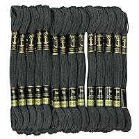 25 x Anchor Cross Stitch Hand Embroidery Floss Stranded Cotton Thread Skeins-Gray