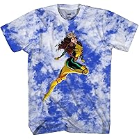 Marvel Graphic Tees - X-Men Rogue Rise in Clouds Shirt - Tie Die Unisex T Shirts