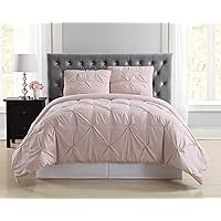 Truly Soft Everyday Pleated Duvet Set, Full/Queen, Blush