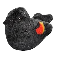 Wild Republic Audubon Birds Red-Winged Blackbird with Authentic Bird Sound, Stuffed Animal, Bird Toys for Kids & Birders