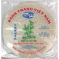 Bamboo Tree Spring Roll Rice Paper Wrappers, 22cm (3 Packs)