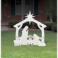 All-Weather Outdoor Nativity, Waterproof, Made in USA, Over 4ft Tall, Durable Material, Simple Assembly, Easy Storage, Yard Nativity Set