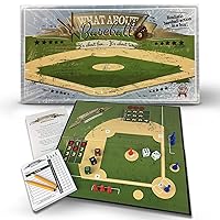 What About Baseball Board Game, Baseball Games for Kids, Baseball Gifts for Kids 8-12, Baseball Toys - 8 Game Tokens, 3 Special Dice, 2 White Dice and 1 Game Board - Made in The USA