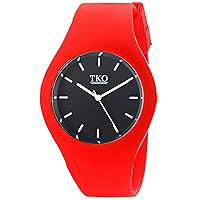 TKO Women's Sports Rubber Band Fun Red Ice Watch TK643RD