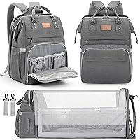 Diaper Bag Backpack, Large Capacity Multifunction Baby Bag with Changing Pad for Boy Girl, Travel for Moms Dads, Baby Registry Search Shower Gifts Waterproof and Stylish DarkGray
