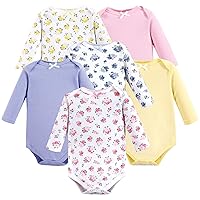 Luvable Friends Unisex Baby Cotton Long-Sleeve Bodysuits