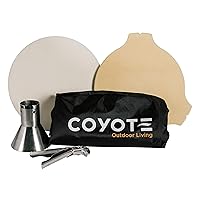 Accessory Bundle Includes Pizz Stone Heat Deflector Chicken Throne Grid Grippers and Cover Brass Temperature Gauge