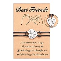 Tarsus Best Friend/Sister Bracelets for 2/3 Heart Matching Bracelets Gifts for Women Girls