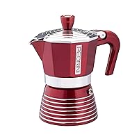 Cafe Du Chateau Espresso Maker (6 cup) Transparent Top Lid, High Gloss  Finish, with Coffee Clip Spoon - Coffee Percolator, Camping Coffee Pot