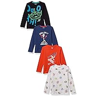 Amazon Essentials Disney | Marvel | Star Wars Boys and Toddlers' Long-Sleeve T-Shirts (Previously Spotted Zebra), Pack of 4