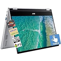 acer 2023 Newest Spin 514 2-in-1 Convertible Chromebook,AMD Ryzen 3 3250C (Up to 3.5GHz),14/'' FHD IPS Touchscreen,8GB RAM,128GB eMMC,WiFi,Backlit Keyboard,12+ Hours,Chrome OS,Silver (Renewed)