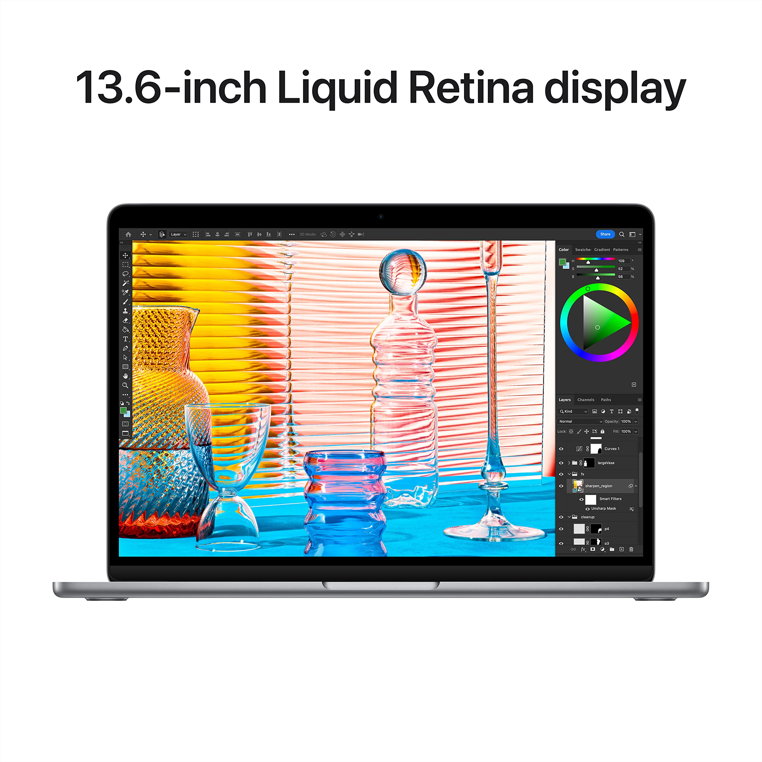 Apple 2022 MacBook Air Laptop with M2 chip: 13.6-inch Liquid Retina Display, 8GB RAM, 512GB SSD Storage, Backlit Keyboard, 1080p FaceTime HD Camera. Works with iPhone and iPad; Space Gray