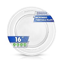 Microwave Plate Replacement 16 inch Fits WB49X10166 GE Microwave Turntable Plate - Exactly Replaces Rotating Replacement Microwave Glass Plate - Oven Dish Tray For Better Reheating and Cooking