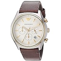 Emporio Armani Men's AR11033 Zeta Analog Display Analog Quartz Brown Watch