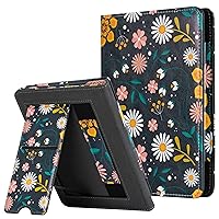 CoBak Kindle Paperwhite Case with Stand - Durable PU Leather Cover with Auto Sleep Wake, Card Slot, Hand Strap Feature - Fits Kindle Paperwhite 11th Generation 6.8