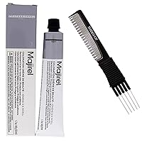 Sleekshop Comb + MAJlREL Professional Permanent Cream Hair Color, Colour Ionene G Incell (w/ SLEEKSHOP Premium Carbon Teasing Comb) Creme Haircolor Dye (7 / 7N)