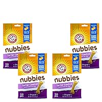 Arm & Hammer for Pets Nubbies Dental Treats for Dogs | Dental Chews Fight Bad Breath, Plaque & Tartar Without Brushing | Peanut Butter Flavor, 20 Count - 4 Pack Dental Dog Chews