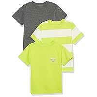 Amazon Essentials Unisex Kids and Toddlers' Modern Short-Sleeve T-Shirt, Pack of 3