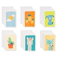 American Greetings Assorted Blank Cards, Cute Animals and Icons (48-Count)