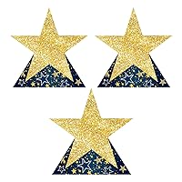 Beistle 3 Piece Assorted Sizes Cardboard Starry Night Star Stand-Ups, Prom Decorations, Awards Theme Photography Backdrops