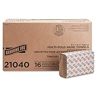 Genuine Joe GJO21040 Multifold Natural Towels, 9.25