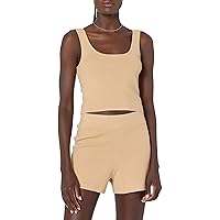 The Drop Women's Angelica Cropped Supersoft Scoop-Neck Tank