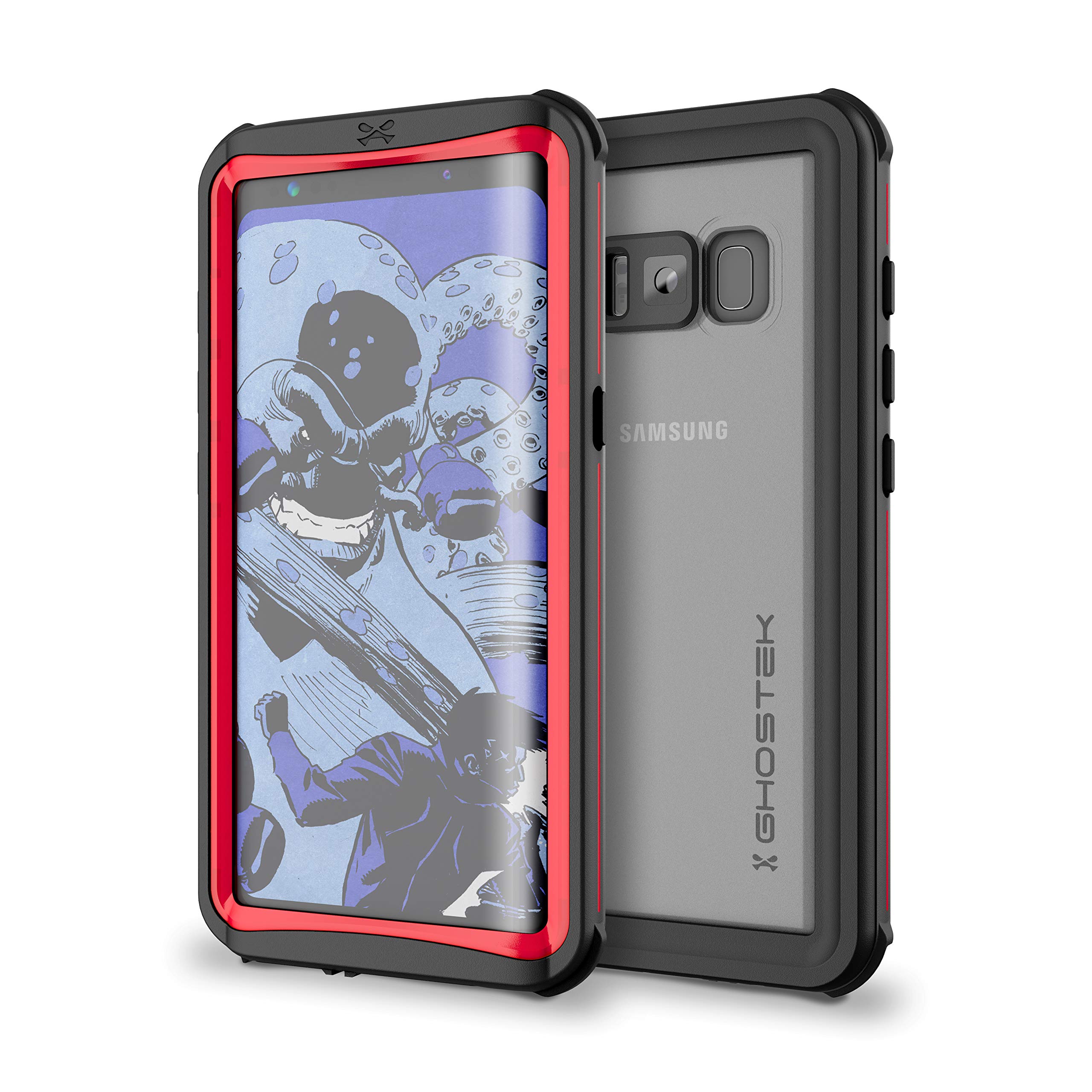 Ghostek Nautical Galaxy S8 Waterproof Case with Screen Protector Extreme Heavy Duty Protection Full Body Shell Underwater Watertight Seal Shockproof Designed for 2017 Galaxy S8 (5.8 Inch) - (Red)