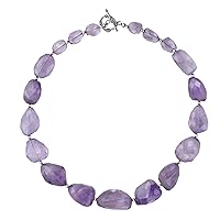 Franki Baker Chunky Light Purple Amethyst and Silver Statement Necklace