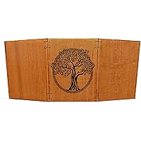 DND Dungeon Master Screen Engraved Maple Wood Three-Panel DM Screen with Initiative Tracker Slot for D&D and RPGs (Tree of Life) Gunstock