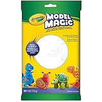 Crayola Model Magic White, Modeling Clay Alternative, At Home Crafts for Kids, 4 oz