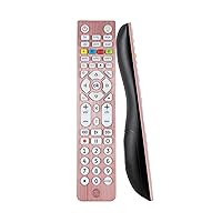 GE 6-Device Backlit Universal Remote Control for Samsung, Vizio, Lg, Sony, Sharp, Roku, Apple TV, Smart TVs, Streaming Players, Blu-Ray, DVD, Master Volume Control, Rose, 47505