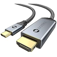Warrky USB C to HDMI Cable 4K, 3.3ft [Braided, High Speed] Thunderbolt 3 to HDMI Adapter Compatible for New iPad, MacBook Pro/Air, iMac, Galaxy S20 S10 S9 S8, Surface, Dell, HP