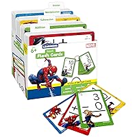 Marvel Math Flash Cards for Kids Ages 4-8, Math Fact Flash Cards, Addition, Subtraction, Division & Multiplication Flash Cards with Rings for Kindergarten, 1st, 2nd, 3rd, 4th, 5th & 6th Grade Box Set